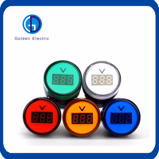 Mini Voltmeter, Ammeter, Hz Current Frequency Panel Meter Indicator Digita 22mm LED Digital Display Power Signal Light